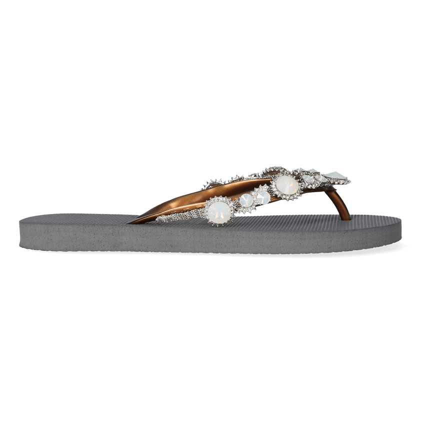 Pearl Marilyn Dames Slippers Silver