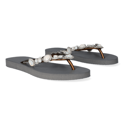 Pearl Marilyn Dames Slippers Silver