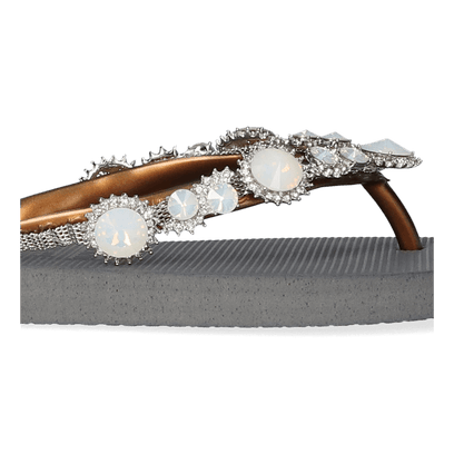 Pearl Marilyn Dames Slippers Silver