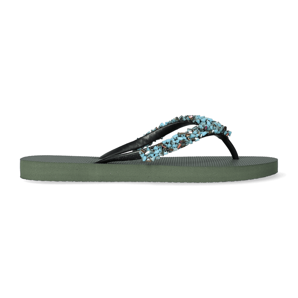 Classic Aby Baby Blue Dames Slippers Army Green