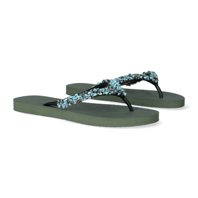 Classic Aby Baby Blue Dames Slippers Army Green