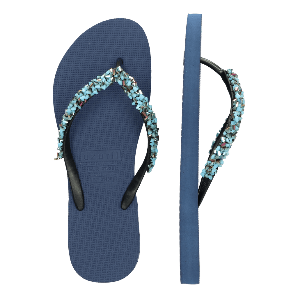 Classic Aby Baby Blue Dames Slippers Navy
