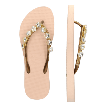 Crystal Flower Dames Slippers Sand