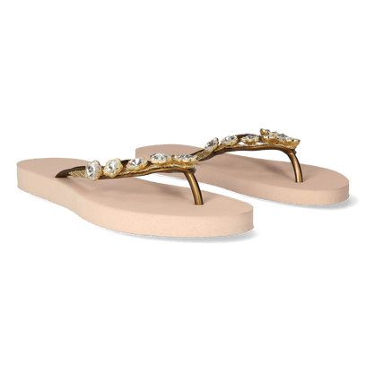 Crystal Flower Dames Slippers Sand