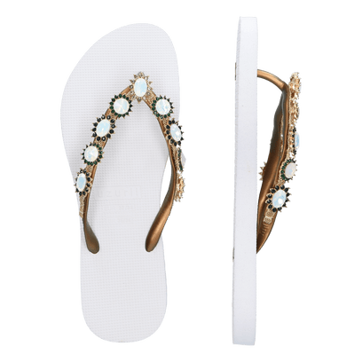 Pearl Monroe Dames Slippers White