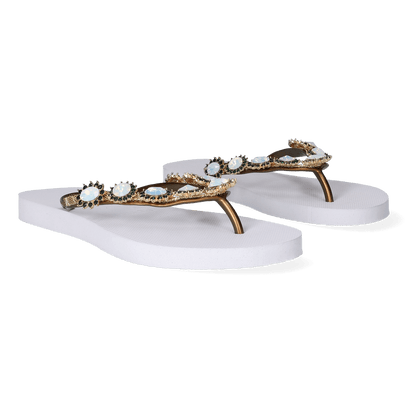 Pearl Monroe Dames Slippers White