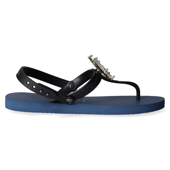 Selena Butterfly Chrystal Dames Sandalen Navy