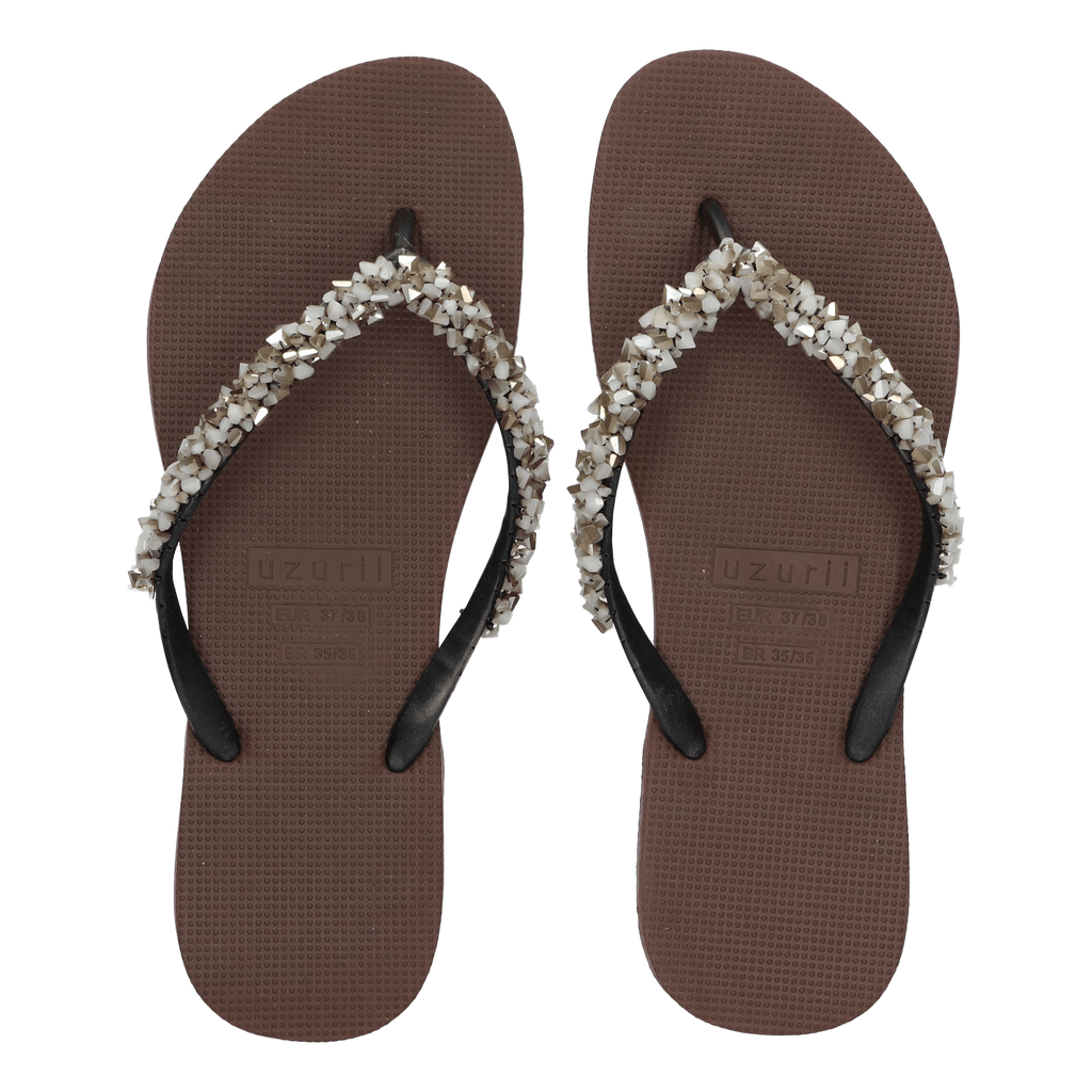 Classic Aby Silver Dames Slippers Coffee