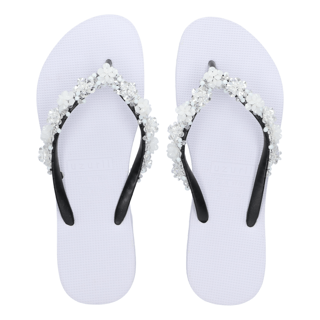 Precious Bloom White Dames Slippers White