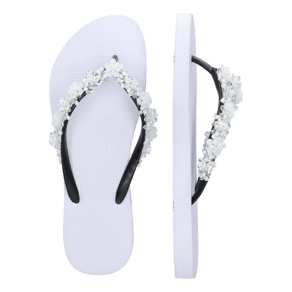 Precious Bloom White Dames Slippers White