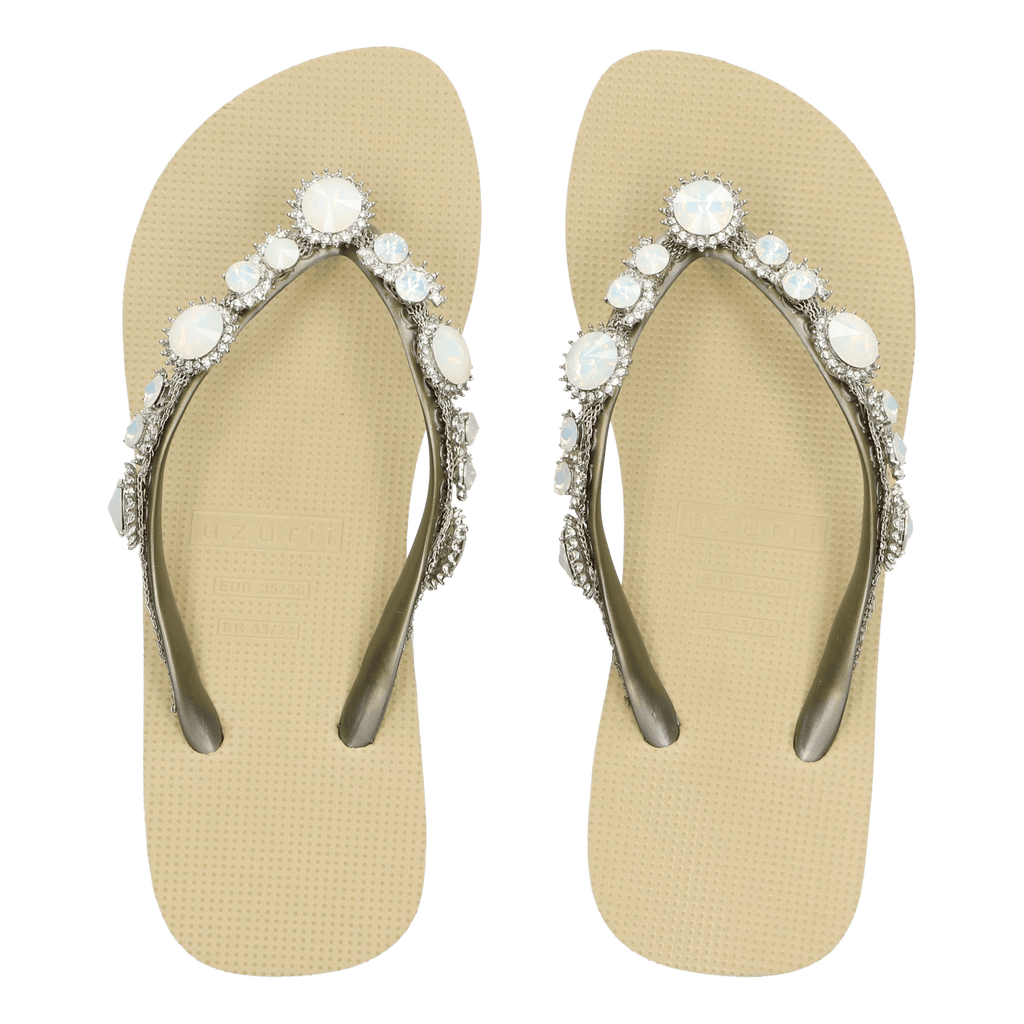 Pearl Marilyn High Heel Dames Slippers Gold