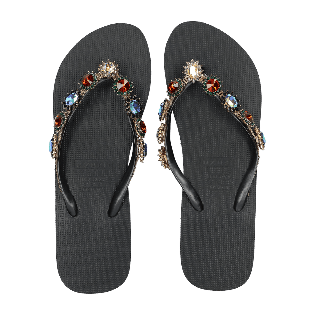 Monroe Mid Heel Dames Slippers Black