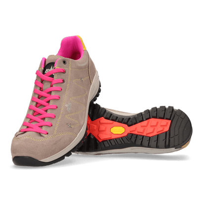 Janko Dames Wandelschoenen Taupe/Fuxia