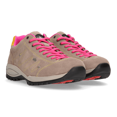 Janko Dames Wandelschoenen Taupe/Fuxia