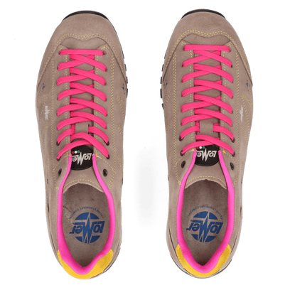 Janko Dames Wandelschoenen Taupe/Fuxia