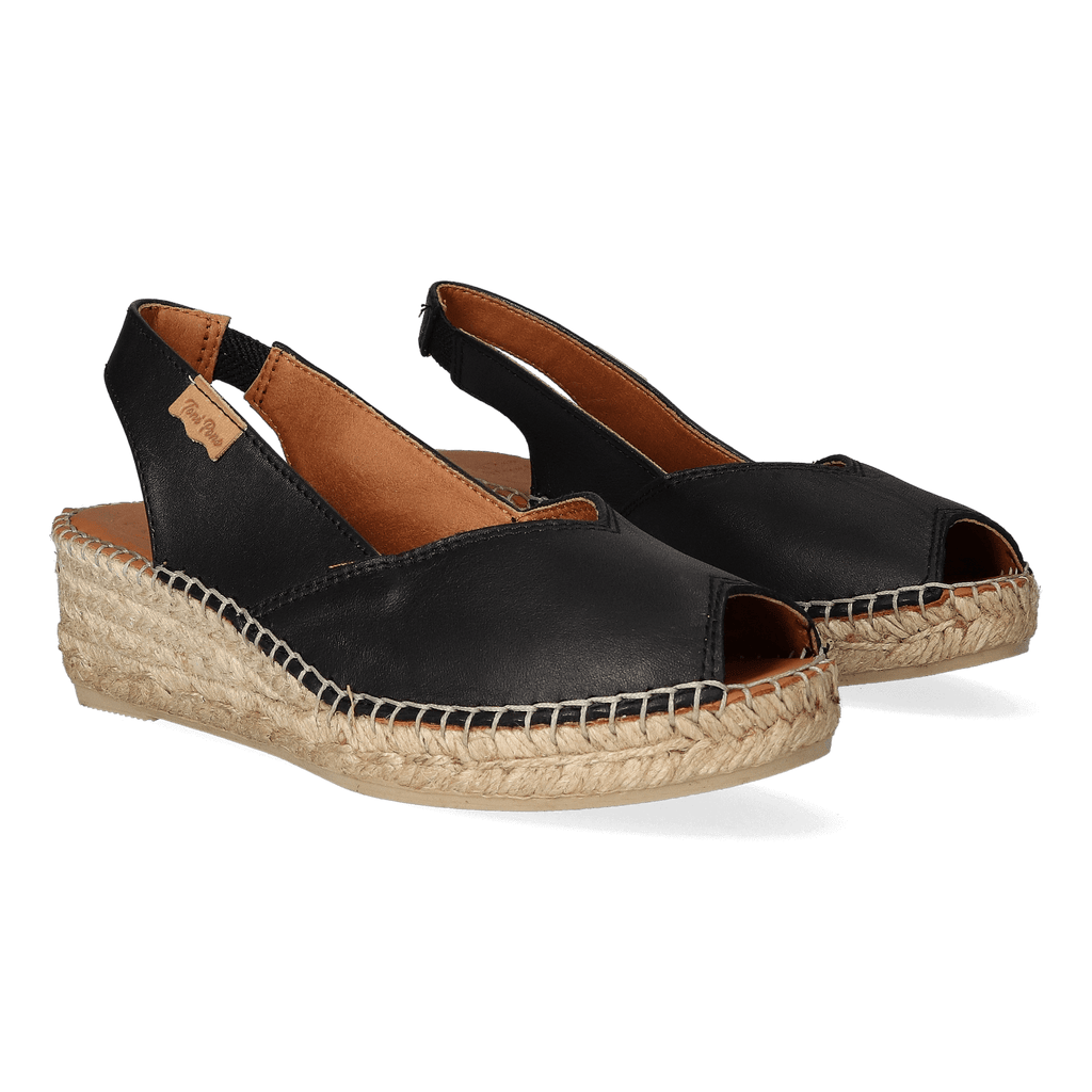 Bernia-P Dames Espadrilles Negre