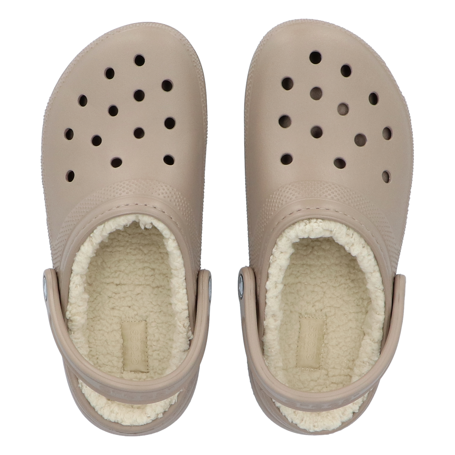 Brown fur crocs sales