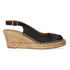 Croacia Leren Dames Espadrilles Negre