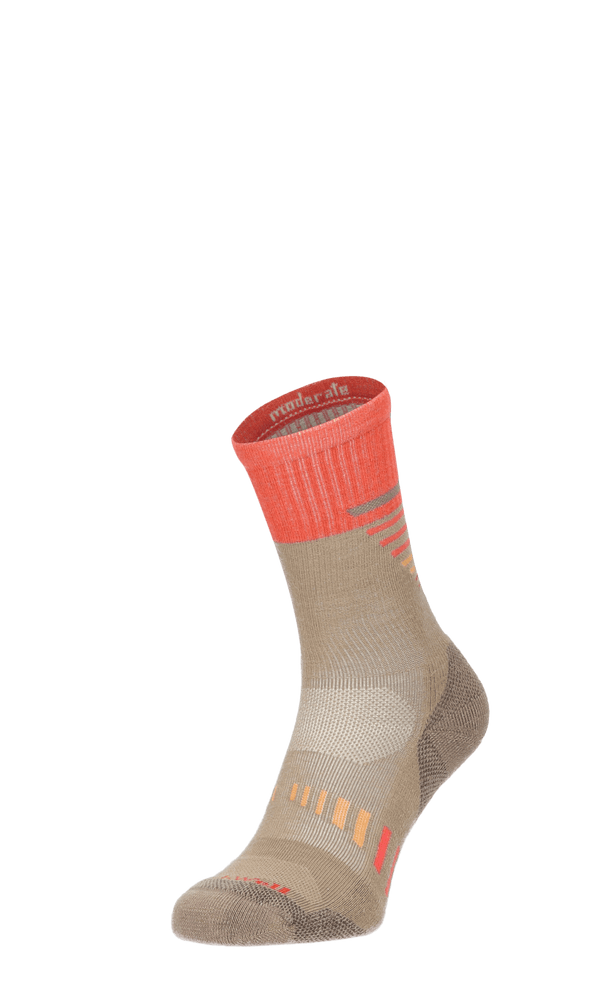 Ascend II Crew Dames wandelsokken Klasse 1 Khaki