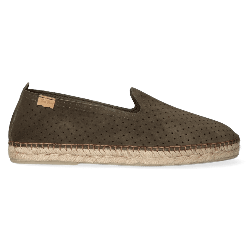 Dan-AY Suede Heren Espadrilles Caqui