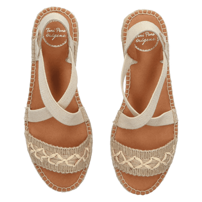 Eider-BN Dames Espadrilles Natural