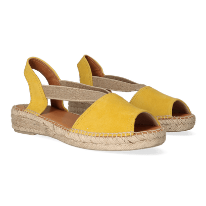 Ella Dames Espadrilles Groc