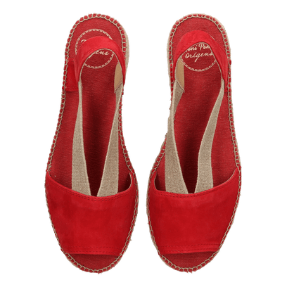 Ella Dames Espadrilles Vermell