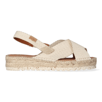 Elvira Canvas Dames Espadrilles Cru