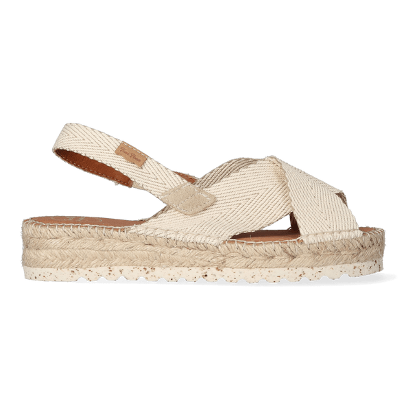 Elvira Canvas Dames Espadrilles Cru