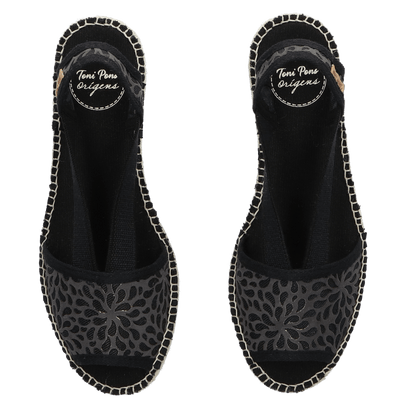 Estel-IK Dames Espadrilles Negre