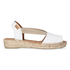 Etna Leren Dames Espadrilles Blanc