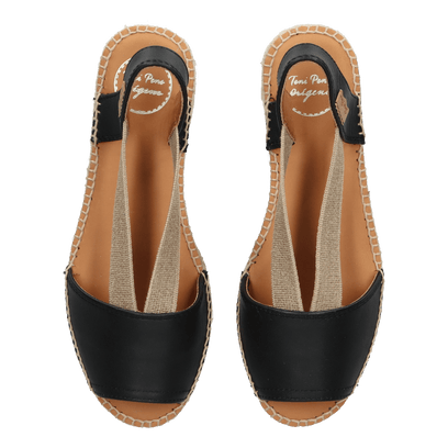 Etna Dames Espadrilles Negre