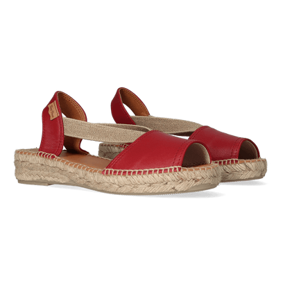 Etna Dames Espadrilles Vermell