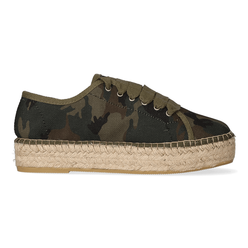 Fedra-CM Dames Espadrilles Caqui