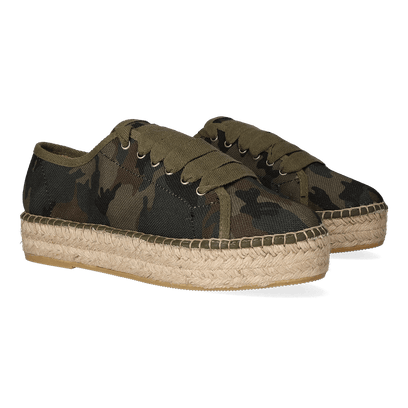 Fedra-CM Dames Espadrilles Caqui