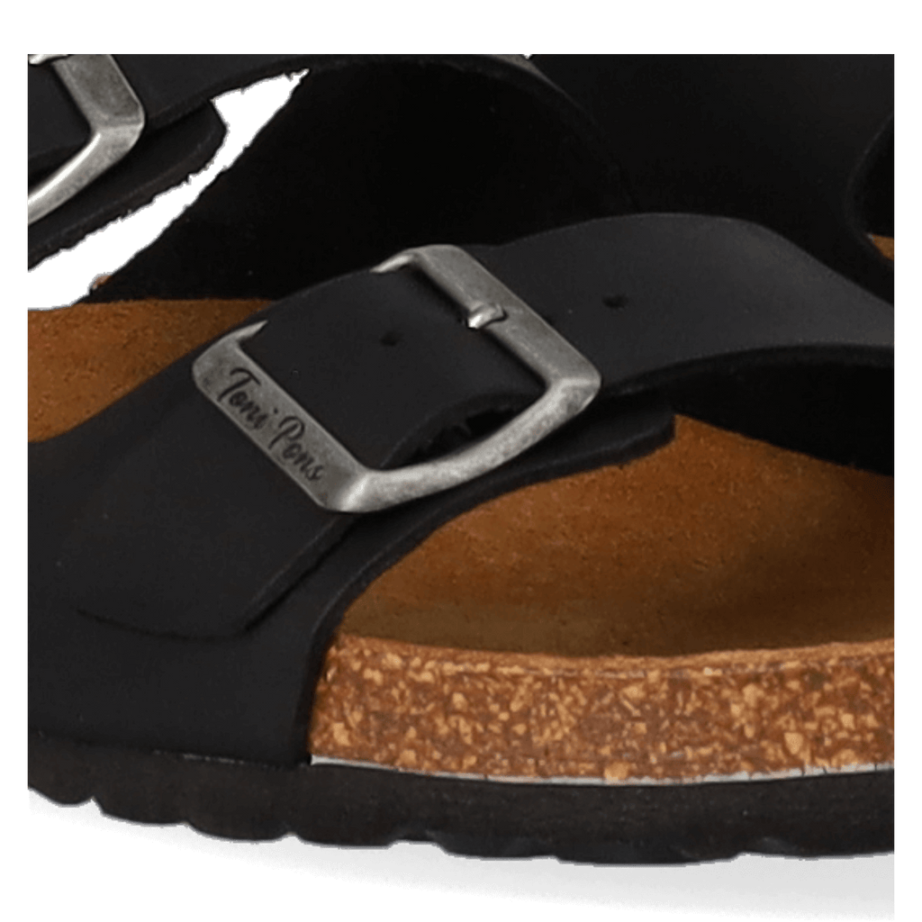 Ger-PE Heren Slippers Negre