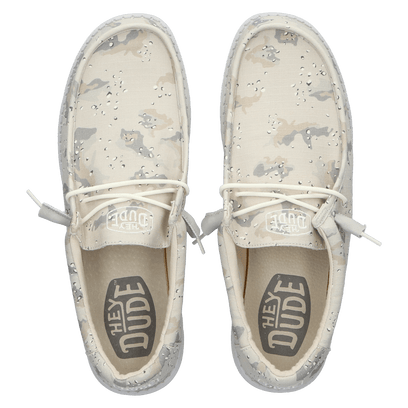 Wally Camouflage Heren Instappers Greyscale Desert Camo