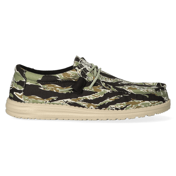 Wally Camouflage Heren Instappers Tiger Stripe Camo