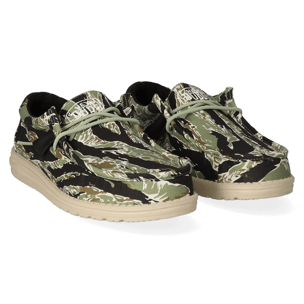 Wally Camouflage Heren Instappers Tiger Stripe Camo