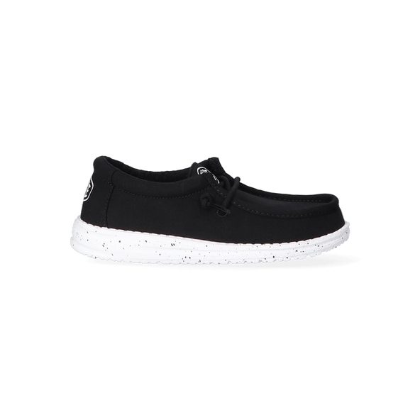 Wally Youth Slub Canvas Jongens Instappers Black