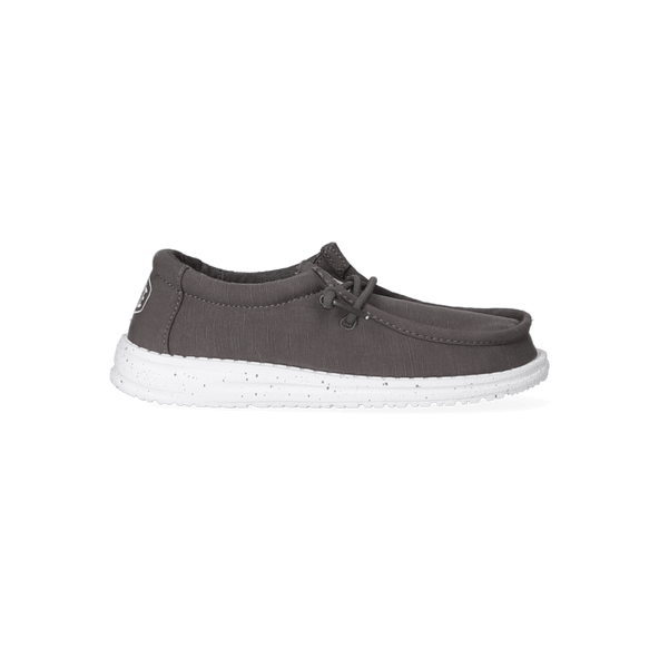 Wally Youth Slub Canvas Jongens Instappers Dark Grey