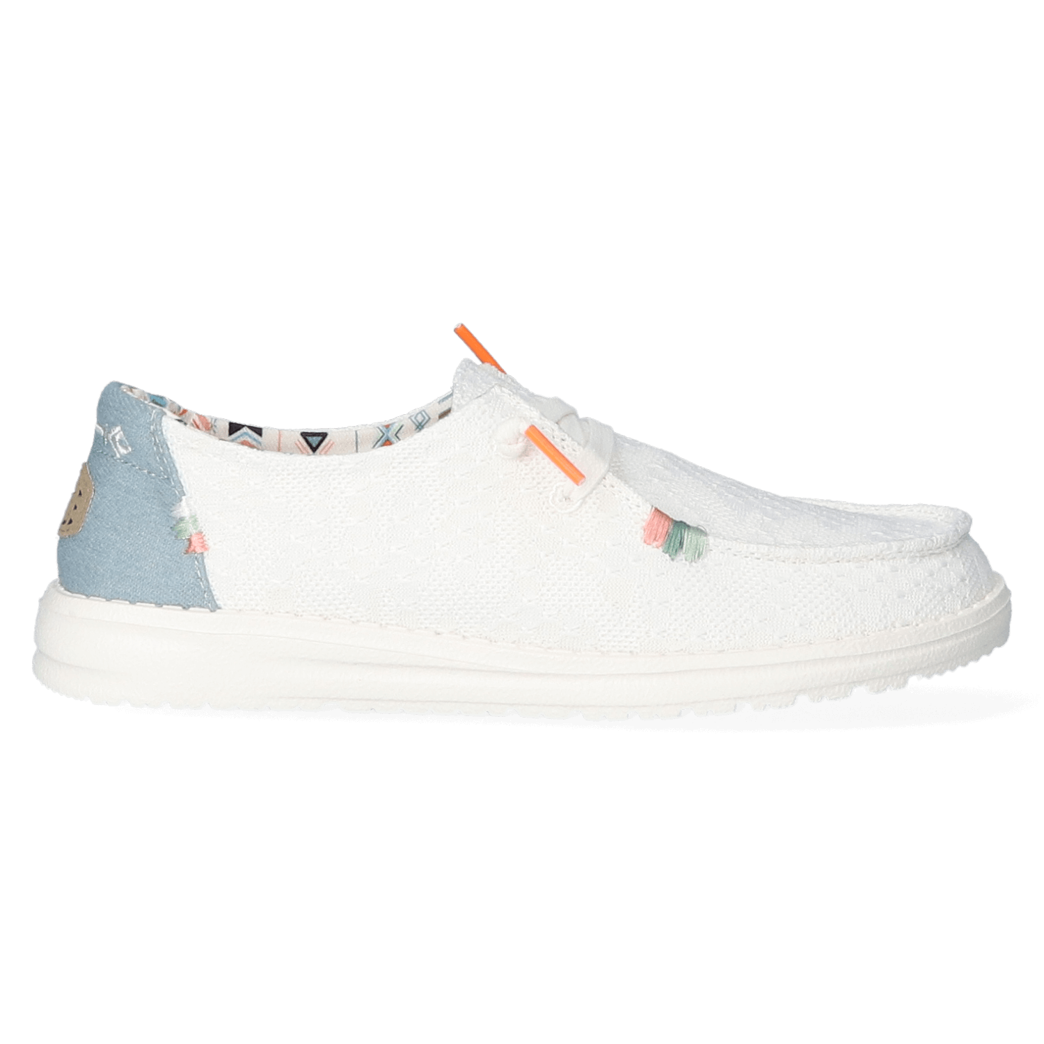 Wendy Boho Dames Instappers Wit HD40054-1KF | HEYDUDE | Bartogi