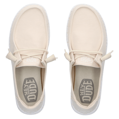 Wendy Slub Canvas Dames Instappers Natural