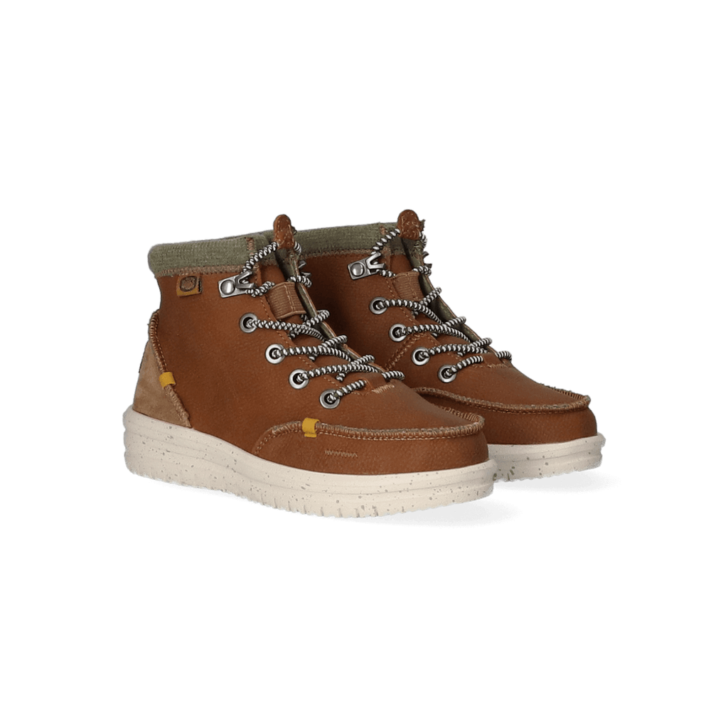 Bradley Youth Leather Boots Walnut