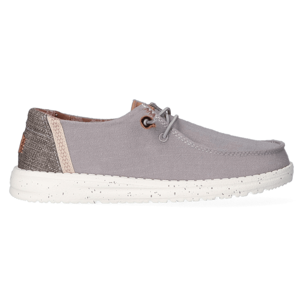 Wendy Washed Canvas Dames Instapper Grey