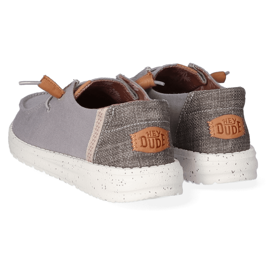 Wendy Washed Canvas Dames Instapper Grey