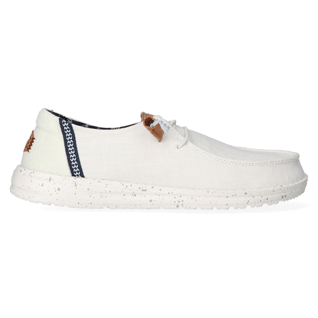 Wendy Washed Canvas Dames Instapper White