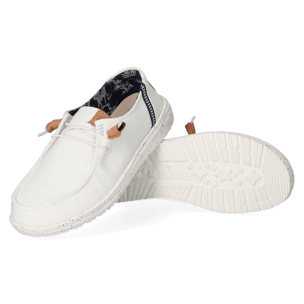 Wendy Washed Canvas Dames Instapper White