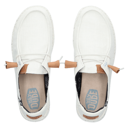 Wendy Washed Canvas Dames Instapper White