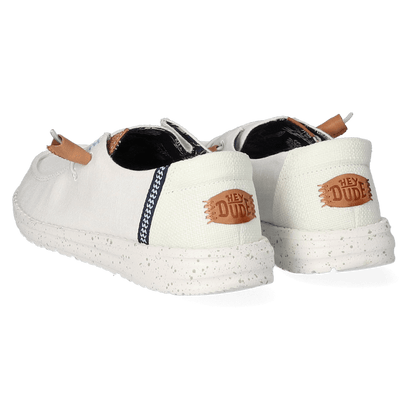 Wendy Washed Canvas Dames Instapper White